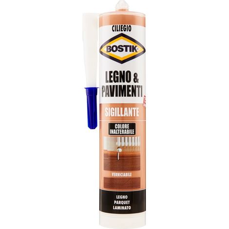 Sigillante acrilico Bostik silicone per legno e pavimenti colore ciliegio 300 ml