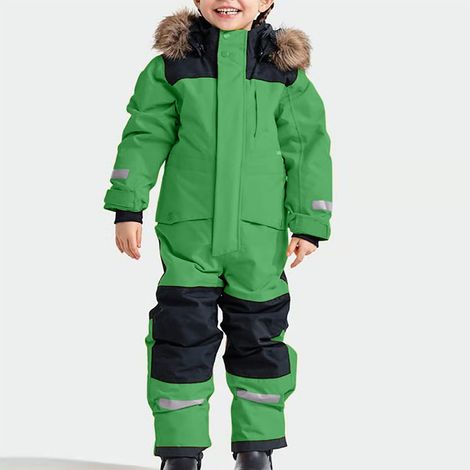 Combinaison Hivernale Enfant - Imperméable - Capuche - Rembourrage Polaire - Pour Garçons Et Filles - Taille 4 À 5 Ans - 1 Pièce (1/5)
