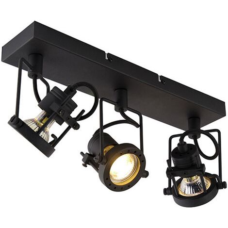 Industrial spot black 3-light - Suplux