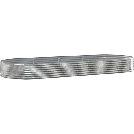 Maison Exclusive - Hochbeet Verzinkter Stahl 373x140x36 cm Silber