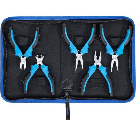 Jeu de Pinces Mini Électronique 5 pcs - Précision et Maniabilité, Acier, Zones Difficiles - D-Work (1/5)