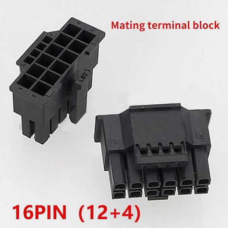 Lot de 10 connecteurs d'alimentation PCIe 5.0 12VHPWR 16 broches (12+4 broches mâles) pour GPU (1/5)