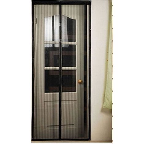 Rideau Moustiquaire Magnétique - L210H100CM - Polyester - Ajustable - Anti-moustique