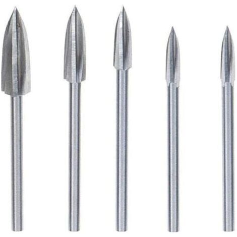 Parts Milling Cutter Carving Tools Engraving Rotary Burrs for Wood Carving Tungsten Carbide Double Cutting Rotary Burr Grinding Steel Milling Cutter Knife Carving Tool (1/5)