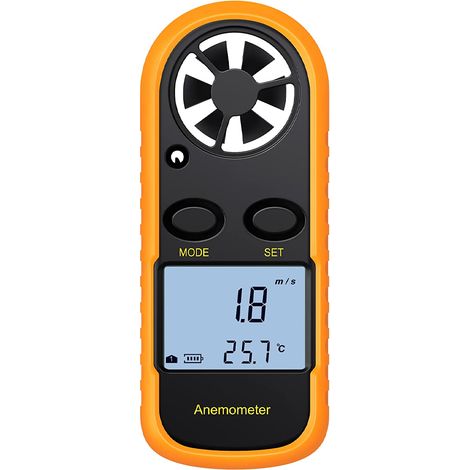 Digitales LCD-Anemometer zur Windgeschwindigkeitsmessung (1/5)