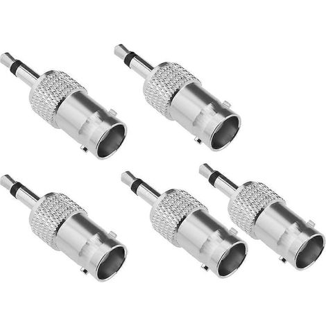 Adaptateur bidirectionnel plaqué BNC femelle vers jack mono 3,5 mm mâle pour caméra CCTV et DVR (1/5)