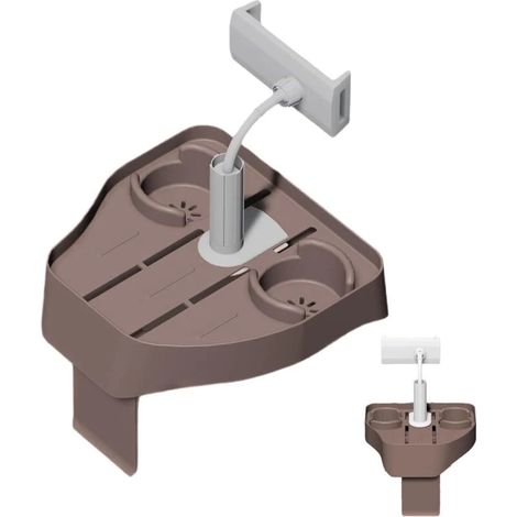 Porte-gobelet robuste pour baignoire avec 2 supports, idéal pour spa, piscine ou baignoire gonflable extérieure. (1/4)