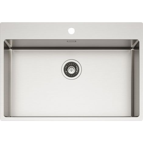 Schock TECPN100XL. Tipo di lavello: Lavello montato su piano, Forma del lavandino: Rettangolare, Materiale del lavandino: Acciaio inox. Larghezza: 750 mm, Profondità: 510 mm, Altezza: 200 mm (1/2)