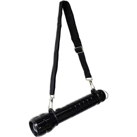 Torcia tattica portatile con 1 led smd ultra luminoso impermeabile con tracolla e bussola luce di emergenza per pesca campeggio (1/5)