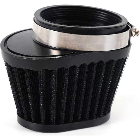 Filtre à air conique 55 mm - Filtre d'admission universel pour motos, scooters, quads et modifications de motos tout-terrain (noir et argent) (1/5)