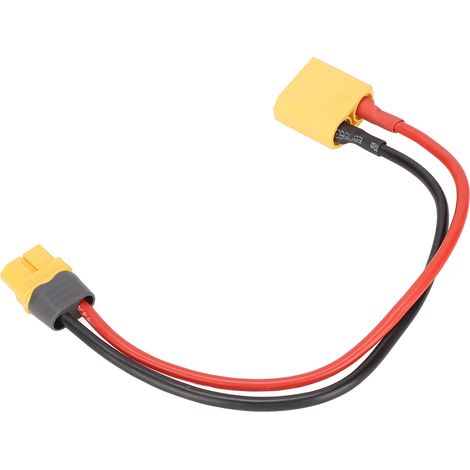 Câble adaptateur XT60H F vers XT90 mâle, connecteur XT90 mâle ultra souple et réutilisable pour maquettes de voitures, d'avions et de bateaux. (1/5)