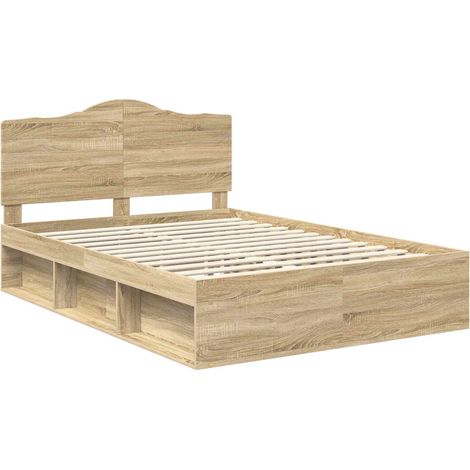 Maison Exclusive - Bettrahmen Sonoma 140 x 190 cm Massives Kiefer