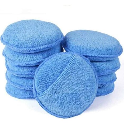 Esponja de pulido, 10 piezas, esponja aplicadora de cera de microfibra de 125 mm, almohadilla aplicadora de cera para ceras, productos de pulido, limpiador de pintura (1/5)