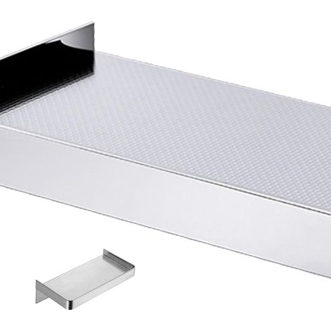 Étagère en acier inoxydable pour téléphone et papier toilette, organisateur de salle bain flottant, (1/5)