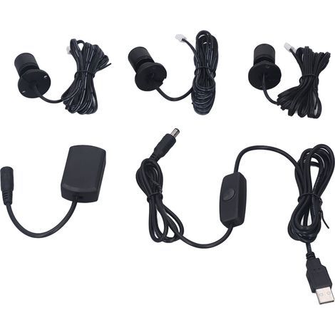 Mini spots LED 5V USB, lumière d'affichage de vitrine, intensité variable 1 à 3, petite armoire pour Collection de bijoux, noir chaud (1/5)