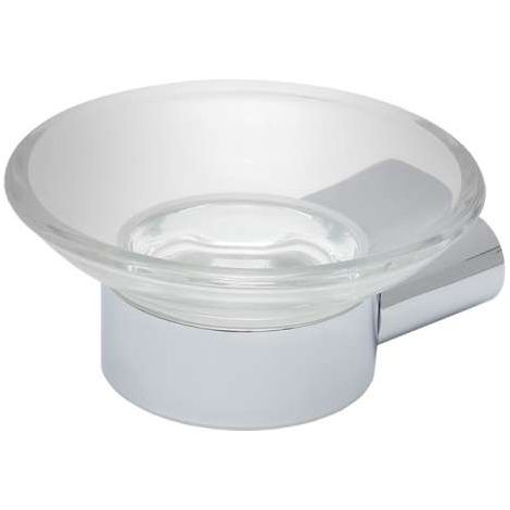 Optima Seifenhalter OPTIMA L verchromt - Schale Glas-klar 010-7780