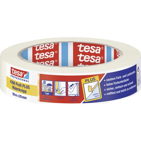 tesa PREMIUM 04306-00043-02 Kreppband tesakrepp® Beige (L x B) 50 m x 25 mm 1 St.