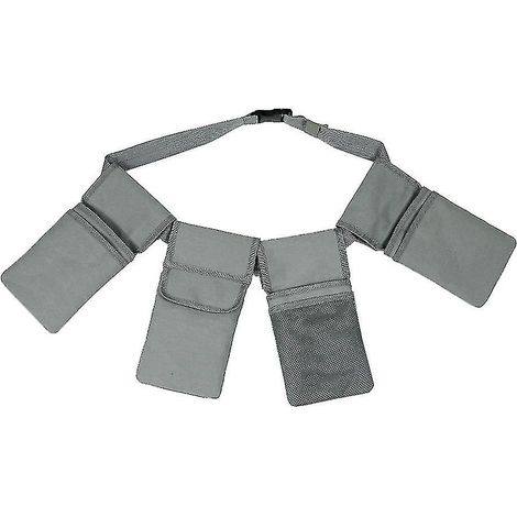 Sac de rangement pour outils de jardin avec poches, sac en toile, sangles pour outils, ensemble d'accessoires de jardinage (gris) (1/5)