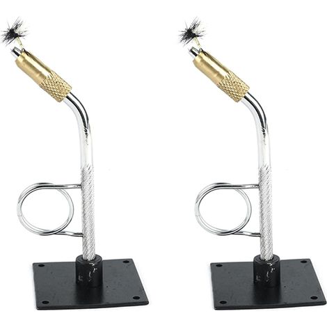 2X ÉTau Portatif de Fixation de Mouche avec Base Rotative C-Clamp Kit de Matériel de Pêche en Alliage de Voyage Matériel de Pêche à la Mouche Outil de Reliure de Crochet (1/5)