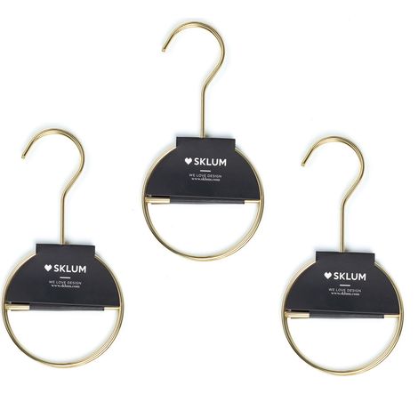 Lot de 6 Cintres Métallisés pour accessoires Gärde SKLUM          Doré