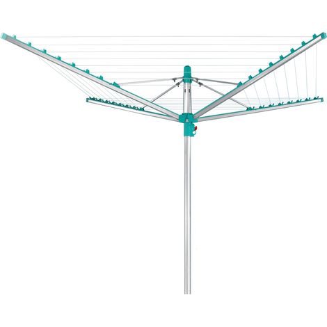 Leifheit – Séchoir parapluie Linomatic 500 Easy – Système Easy-Lift – Longueur de fil 50m – Résistant aux UV et intempéries
