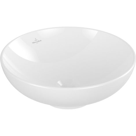 Villeroy & Boch Loop&Friends - Lavabo da appoggio, diametro 42 cm, con troppopieno, bianco alpino 4A460001 (1/2)