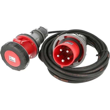 Rallonge electrique etanche tétrapolaire 5x63A, 25 mètres