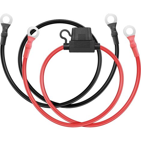 Câble d'alimentation à œillet pour batterie 10 AWG 0,8 cm/8,4 mm avec fusible de 30 A (91 cm) (1/5)
