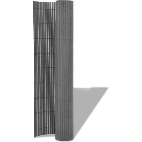 Grillage rouleau,Clôture de jardin Double face PVC 150 x 500 cm Gris CFW7646224 (1/5)
