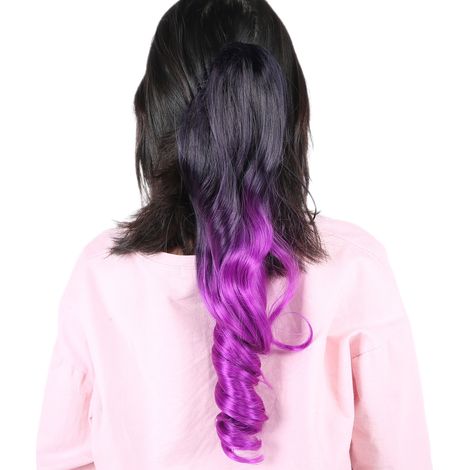 Hitzebeständige Haarspange aus Kunstfaser, lockiger Pferdeschwanz, 55 cm (1/5)