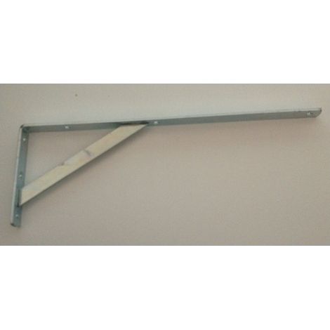 Mensola con Saetta in Acciaio Zinco Cromato misura 30 cm Spessore 3 mm 1 pz