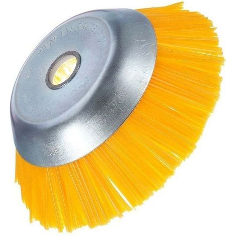 Nylon weed brush - Universal round brush for brush cutter - Durable garden tools - 200 mm x 25.4 mm