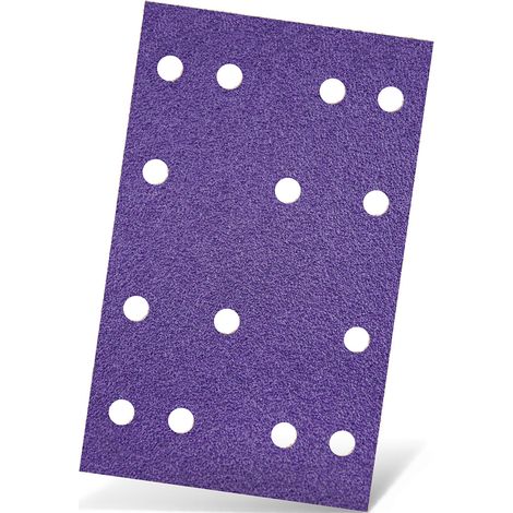 MENZER Titanium HD Klett-Schleifblätter, 133 x 80 mm, 14-Loch, f. Schwingschleifer, Keramik-Mix (50 Stk.) K400 (1/5)