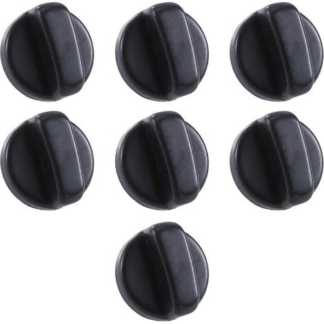 Lot de 7 boutons rotatifs noirs de 8 mm pour cuisinière à gaz (cuisinière) (1/5)