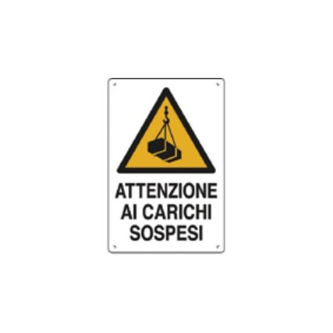 CARTELLO 50X70 ATTENZIONE CARICHI SOSPESI confezione da PEZZI 10