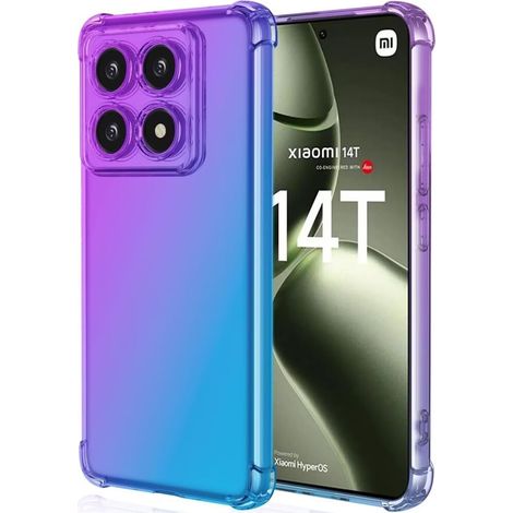 Fallfeste Schutzhülle mit Farbverlauf für Xiaomi 14T Pro, Lila/Blau (1/5)
