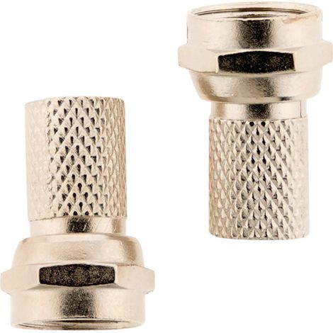 Connecteur F à visser - ZENITECH - Lot de 2 - Diamètre 7 mm - Plastique (1/3)