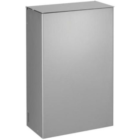 Poubelle murale Stella avec étrier - 10l - gris métal - RAL 9006 (1/2)