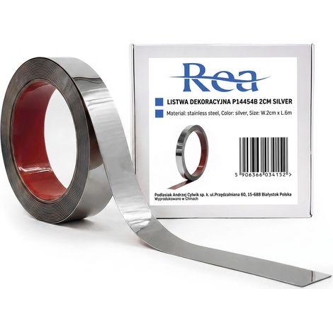 Baguette Décorative Adhésive Rea P14454B Silver (1/5)