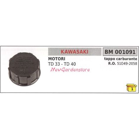 Tappo serbatoio carburante motore KAWASAKI decespugliatore TD 33 40 001091