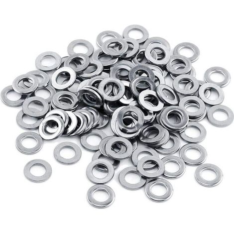 100 pcs 304 Acier Inoxydable Rondelles Plates Métriques Vis Kit De Réparation Outil M3/M4/M5/M6/M8/M10 (M6) (1/3)