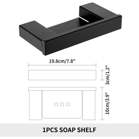 Porte-savon en métal doré (A5) - Accessoires de cuisine et de salle de bain - Distributeur de savon mural - Porte-savon avec porte-savon en verre - Métal doré (1/5)