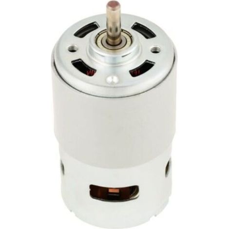 Moteur 12000 tr/min, micromoteur 775, réducteur haute puissance, à balais, arbre cylindrique de 16 mm, 12 V CC, pour ventilateurs et jouets électriques (12000 tr/min) (1/4)