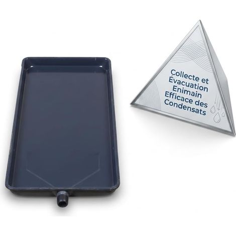 Bac De RéCupéRation De Condensats Pour Climatiseur Avec Tuyau De Drainage ÉTanche Compatible Universellement Pour UnitéS IntéRieures Et ExtéRieures 26.4"X10.4"X1.4" (1/5)