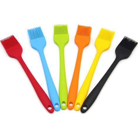 royaluxe - Pinceau de Cuisine-Pinceau Pâtisserie Ustensiles de Cuisine Silicone Brosse de Barbecue en Silicone Résistant à la Chaleur sans BPA Convient pour la Pâtisserie/BBQ/Steak(6 Packs) (1/5)