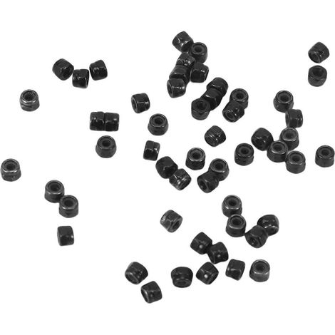 Écrous de blocage hexagonaux Nylock M2 zingués avec insert en nylon noir, lot de 50 (1/5)