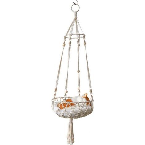 Hamac suspendu pour chat - Lit pour chat d'intérieur Nid de balanoire pour chat Cadeaux pour les amoureux des chats,Ne pas inclure le coussin, seulement la balançoire pour chat (1/5)