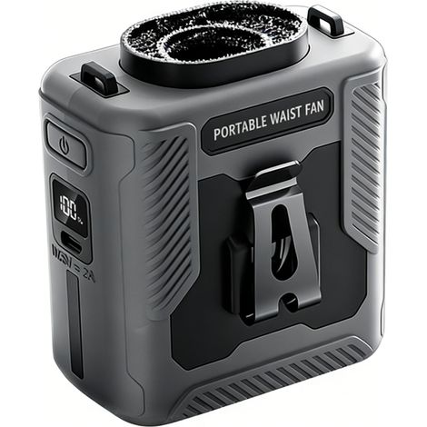 Ventilateur portable à pince pour la taille, cadeau pour la fête des pères, ventilateur de chemise rechargeable 10 000 mAh, puissant (1/5)