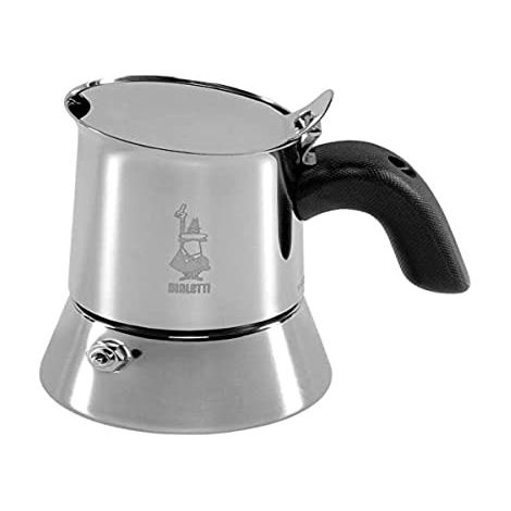 Bialetti Venus Macchina per Caffè Espresso 2 Tazze Argento e Nero