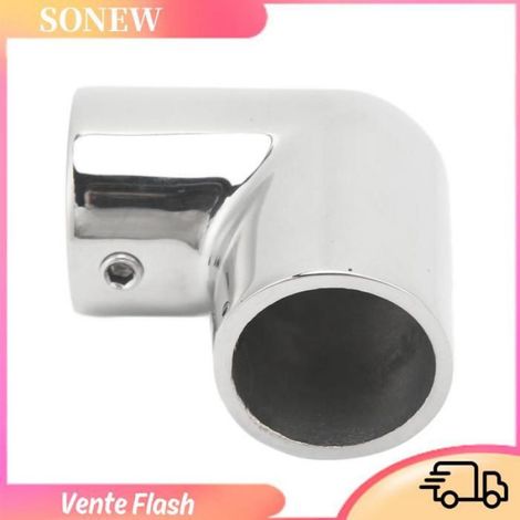 Main Courante Bateau - Rails Acier Inoxydable Marine - Angle Droit 2 Voies - Pour Barre De Protection Côtière - 1 Pièce (1/5)